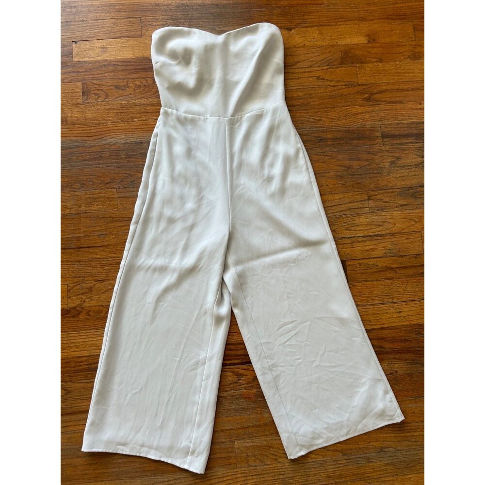 ARITZIA BABATON Roshan Strapless TUBE Jumpsuit Wide Leg Size 2‎ Bridal Shower